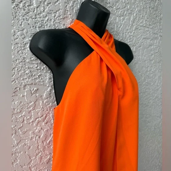 Bold Elements Women's Sleeveless Halter Cross Shift Dress Large - Picture 8 of 14